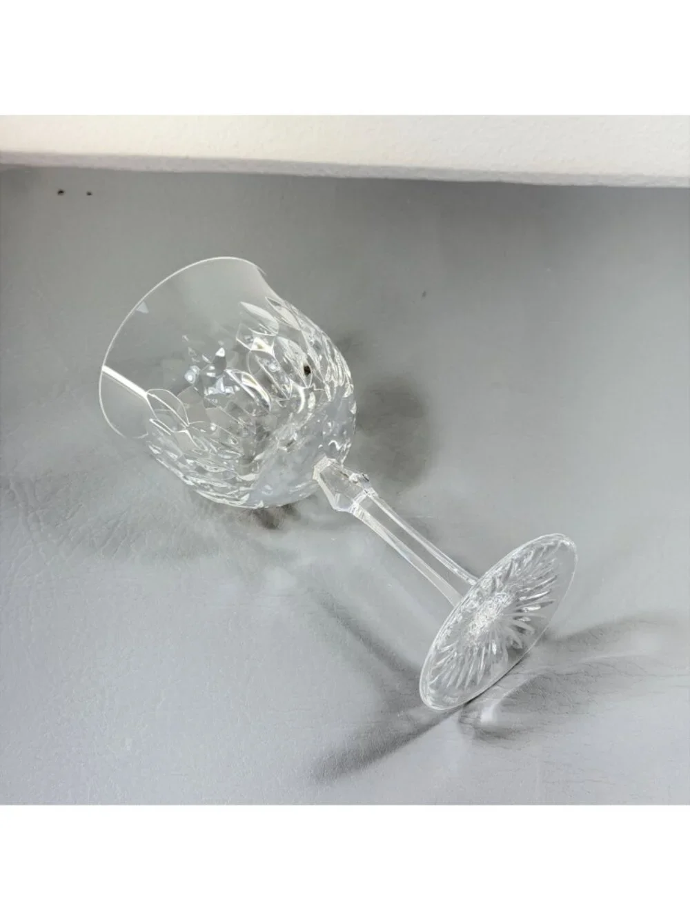 Vintage Josair German Cut Crystal Wine Glasses Set of 2 Lead Crystal Stemware